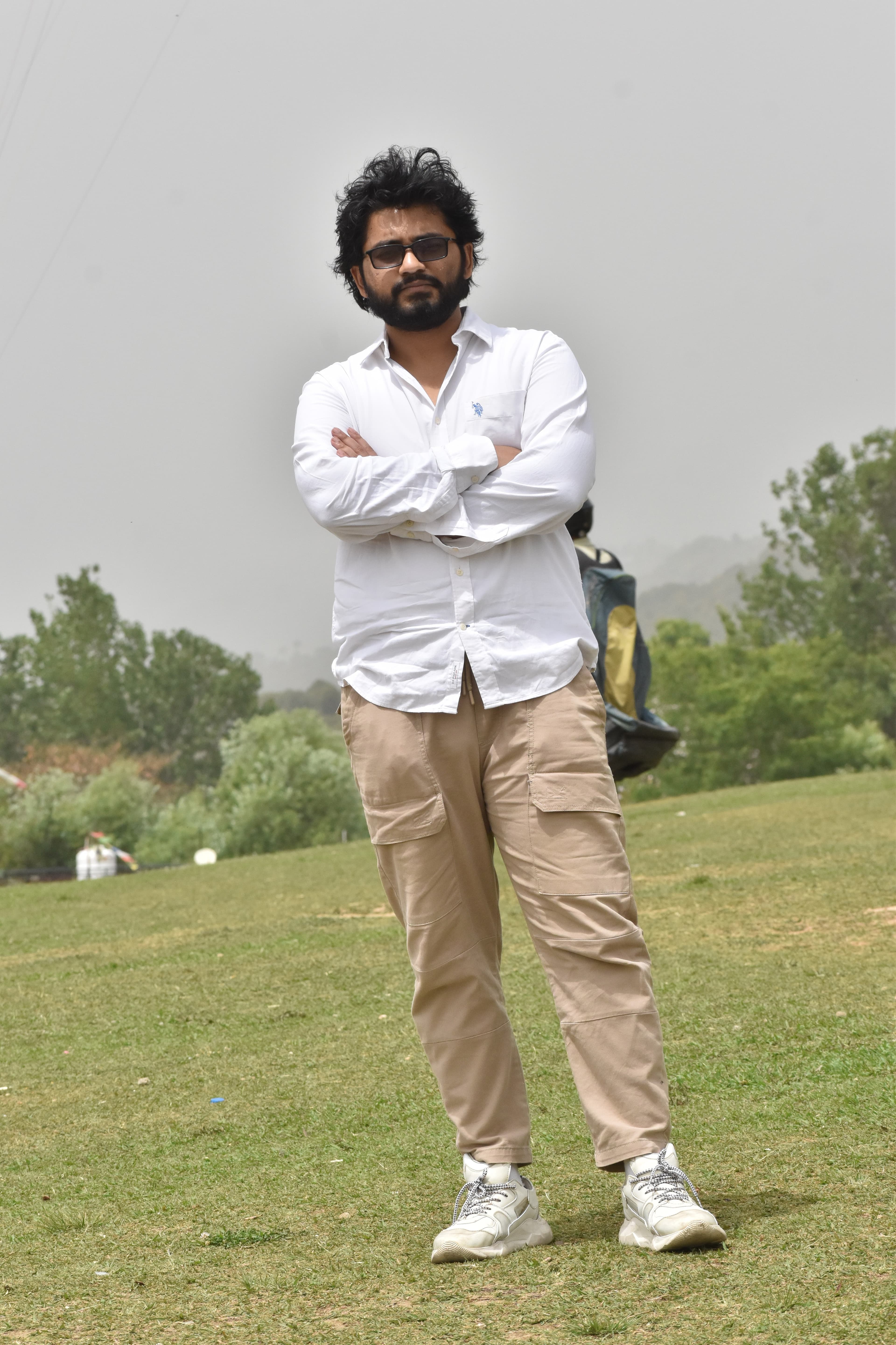 Standing on open greens